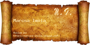 Marcsa Imola névjegykártya
